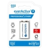 EVERACTIVE AKUMULATOREK 6F22/9V LI-ION 550 MAH Z USB TYP C EVHR22-550C